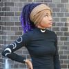 Headbands for Women Mens Head Wrap - Thick Boho Criss Cross Knitted Headband Sports Band Sweat-Wicking Waffle Line Charcoal Gray view 4