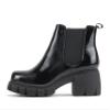 Soda PIONEER ~ Women Lug Sole Mid Heel Chelsea Fashion Ankle Bootie w/Double Elastic Gore (Black Patent, numeric_7) view 1
