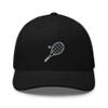 Tennis Trucker hat, Embroidered Unisex Trucker hat, Tennis hat for Adults, Tennis Gifts, Design 1. Black view 1