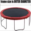 MDybf Trampoline Edge Pad 6ft 8ft 10ft 12ft 13ft 14ft 15ft 16ft Trampoline Spring Cover Suitable for Round Frames (Color : Red, Size : 12ft) view 2