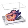 Better Display Cases Clear Acrylic Shoe Pair Display Case for Soccer Cleats Football Cleats with, White Risers and White Base (A026/V12) view 1