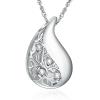 shajwo Tree of Life Urn Necklaces for Ashes for Women Men Teardrop Cremation Jewelry Memorial Human Ashes Pendant,Silver view 1