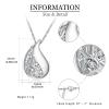 shajwo Tree of Life Urn Necklaces for Ashes for Women Men Teardrop Cremation Jewelry Memorial Human Ashes Pendant,Silver view 2