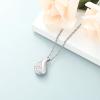 shajwo Tree of Life Urn Necklaces for Ashes for Women Men Teardrop Cremation Jewelry Memorial Human Ashes Pendant,Silver view 4