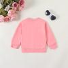 Covvoliy Mommy and Me Letter Print Matching Family Outfits Long Sleeve Crewneck Casual Sweatshirt T-Shirt (Kid, Pink, 12-18 Months) view 3
