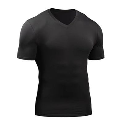 BaMfy compression shirt Short-sleeved sports tights, men's tight shirts, sports training and running bottoming shirts(A2,Large)