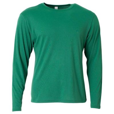 A4 Men's Softek Long-Sleeve T-Shirt, Forest, L