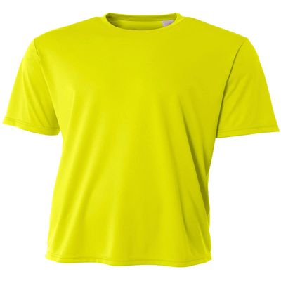 A4 Men's Cooling Performance Sleeveless Hooded T-Shirt, Safety Yellow, L