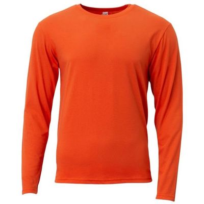A4 Men's Softek Long-Sleeve T-Shirt, Athletic Orange, M