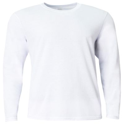 A4 Youth Long Sleeve Softek T-Shirt, White, L