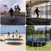 Replacement Trampoline Bouncer with Triangular Buckle Compatible with Round Trampolines, Replacement Platform Mat (Color : Black, Size : 14ft - (84 Buckles)) view 4