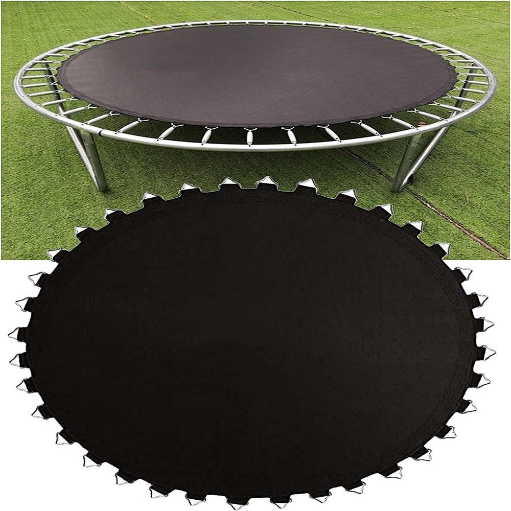 Replacement Trampoline Bouncing Mat for Trampoline Jumpers, Trampoline Mat Replacement, Water and Rain Barrier (Color : Black, Size : 12ft-(80 Buckles))