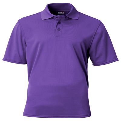 A4 Adult Essential Polo T-Shirt, Purple, XL