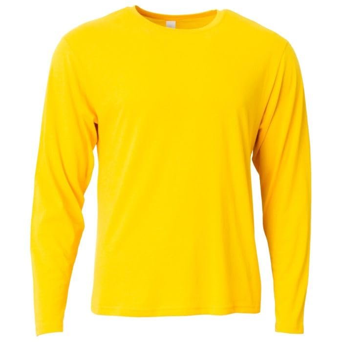 A4 Men's Softek Long-Sleeve T-Shirt, Gold, 4XL