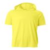 A4 Men's Cooling Performance Hooded T-Shirt, Safety Yellow, 3XL view 1