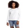 Next Level Apparel Ladies' Relaxed Long Sleeve T-Shirt, White, L view 1