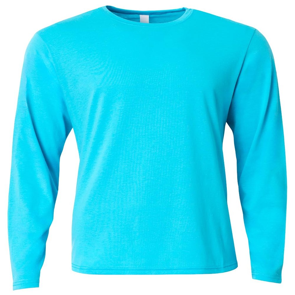 A4 Men's Softek Long-Sleeve T-Shirt, Electric Blue, 2XL