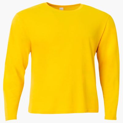A4 Youth Long Sleeve Softek T-Shirt, Gold, L