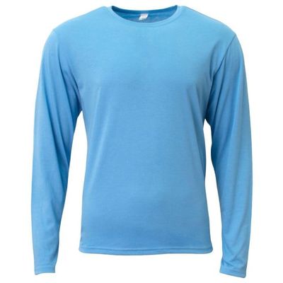 A4 Men's Softek Long-Sleeve T-Shirt, Light Blue, 4XL