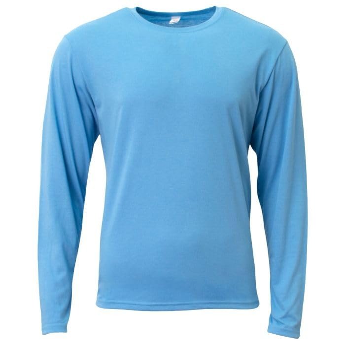 A4 Men's Softek Long-Sleeve T-Shirt, Light Blue, 4XL