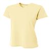 A4 Ladies' Sprint Performance V-Neck T-Shirt, Light Yellow, M view 1