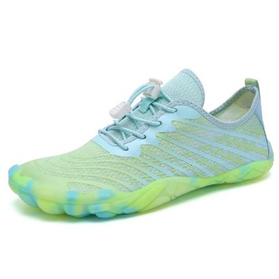 WateLves Water Shoes for Men Women Barefoot Quick-Dry Aqua Sock Outdoor Athletic Sport Shoes Kayaking Boating Hiking Surfing Walking(Blue/Green,36)