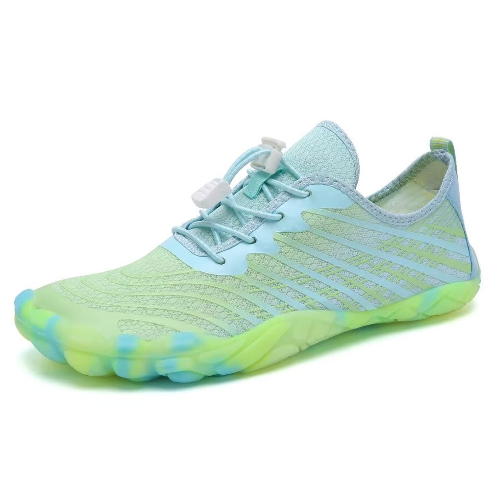 WateLves Water Shoes for Men Women Barefoot Quick-Dry Aqua Sock Outdoor Athletic Sport Shoes Kayaking Boating Hiking Surfing Walking(Blue/Green,36)