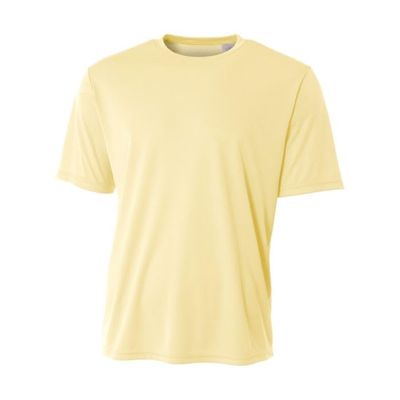 A4 Youth Sprint Performance T-Shirt, Light Yellow, L