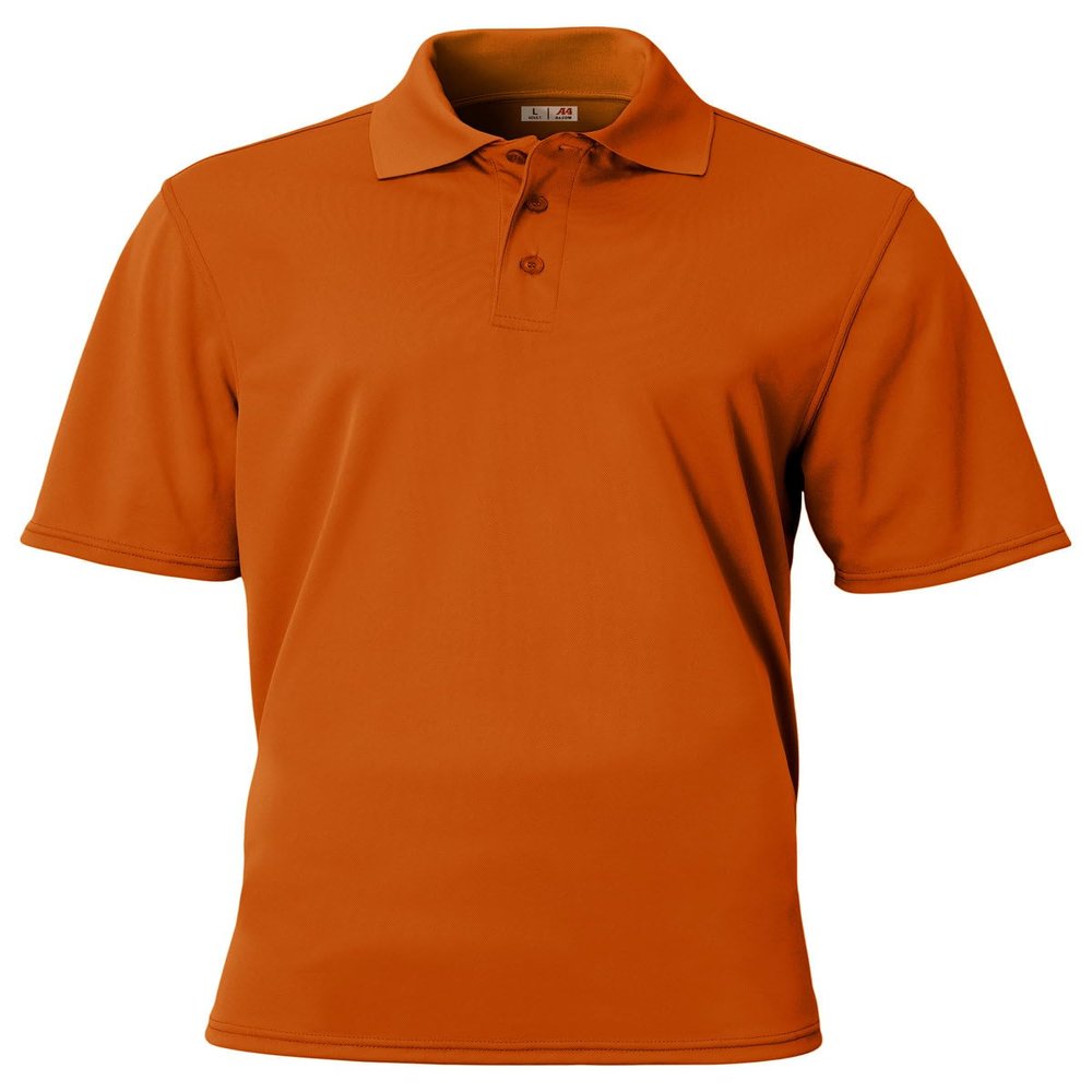 A4 Adult Essential Polo, Burnt Orange, L