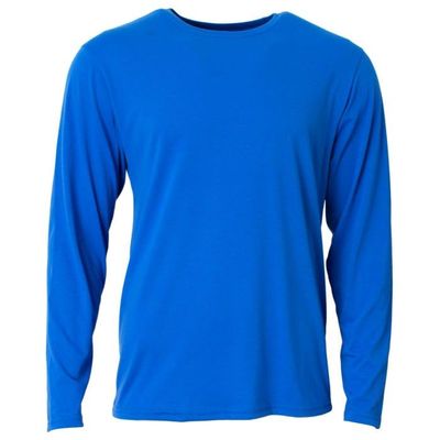 Men's Softek Long-Sleeve T-Shirt, Royal, 2XL