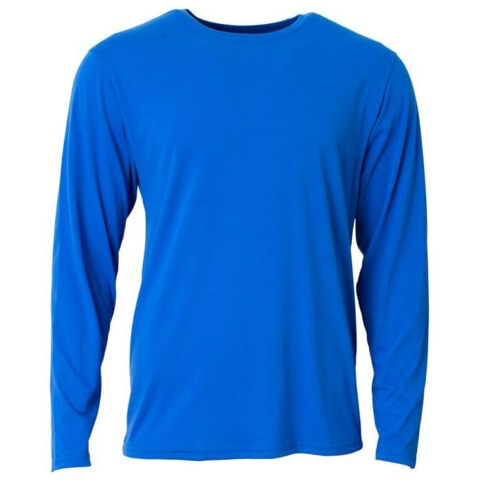 Men's Softek Long-Sleeve T-Shirt, Royal, 2XL