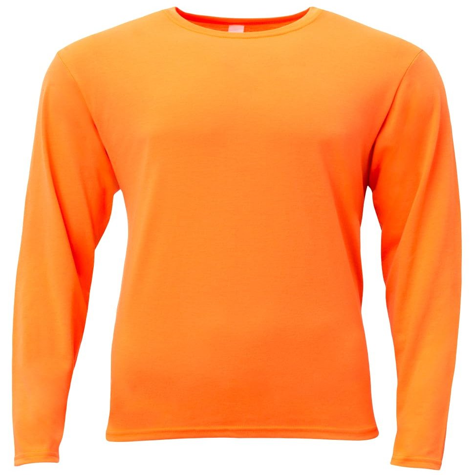 A4 Youth Long Sleeve Softek T-Shirt, Safety Orange, M