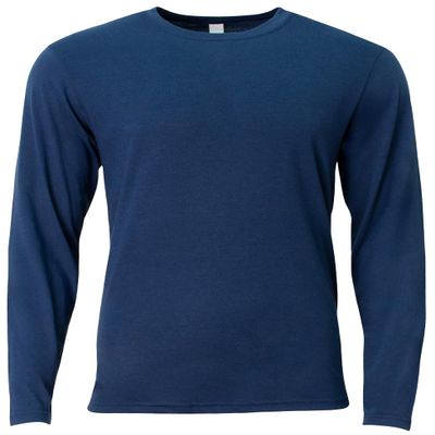 A4 Youth Long Sleeve Softek T-Shirt, Navy, L