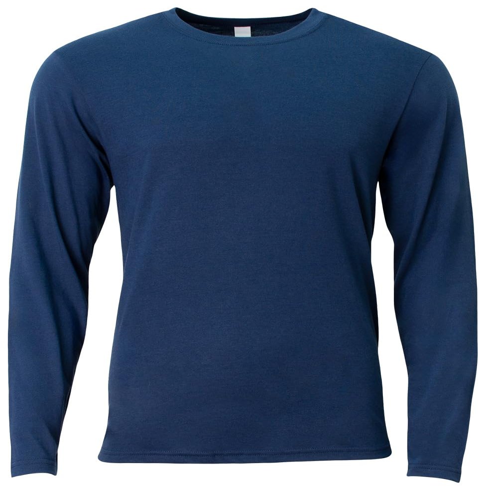 A4 Youth Long Sleeve Softek T-Shirt, Navy, L