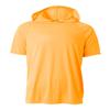 A4 Men's Cooling Performance Hooded T-Shirt, Safety Orange, M view 1