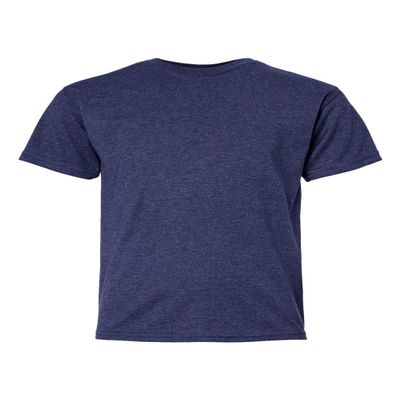 Hanes Youth Perfect-T T-Shirt, Heather Navy, XL
