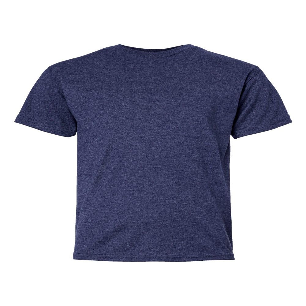 Hanes Youth Perfect-T T-Shirt, Heather Navy, XL