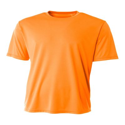 A4 Men's Cooling Performance Sleeveless Hooded T-Shirt, Safety Orange, M