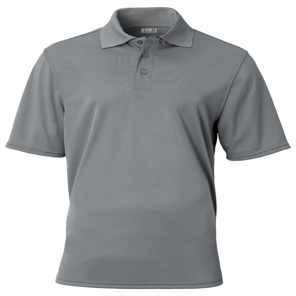 A4 Adult Essential Polo, Graphite, L