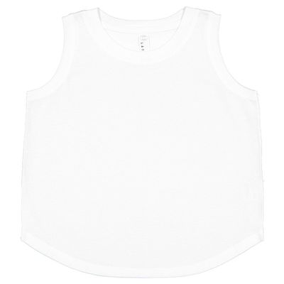 LAT Youth Relaxed Tank, White, XL