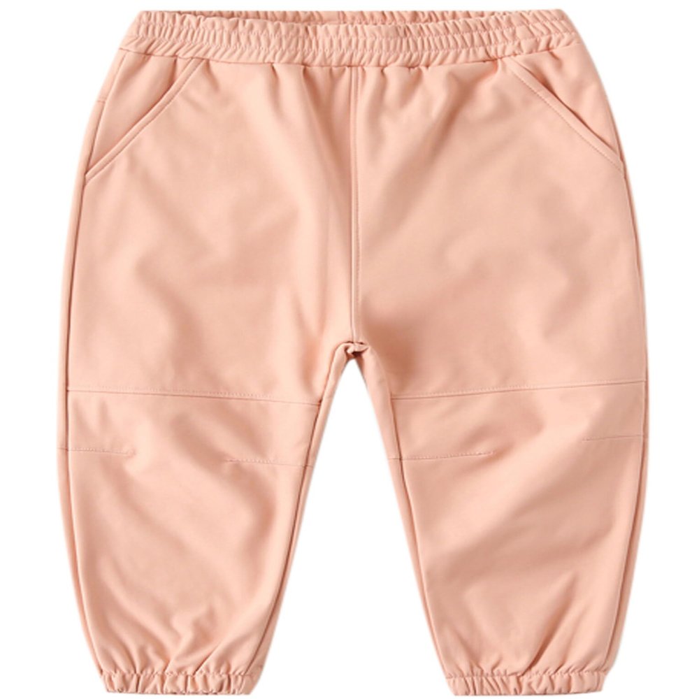 Happy Cherry Little Girls Boys Fleece Lined Softshell Outdoor Hiking Fishing Ski Insulated Pants 5-6 years pink