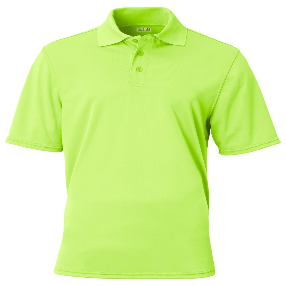A4 Adult Essential Polo, Lime, XL
