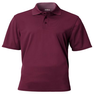 A4 Adult Essential Polo, Maroon, XL