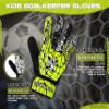 GOALIEX Soccer Goalie Gloves, Football Goalkeeper Gloves for Kids Boys Youth Children Double Wrist Along 4mm Super Grip Palm (Yellow/Black, Size 5 Suitable for 9-12 Years) view 4