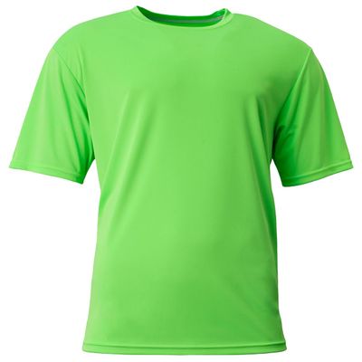 A4 Men's Cooling Performance T-Shirt, Safety Green, S