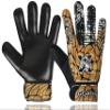 GOALIEX Soccer Goalie Gloves, Football Goalkeeper Gloves for Kids Boys Youth Children Double Wrist Along 4mm Super Grip Palm (Golden/Black, Size 6 Suitable for 13-15 Years) view 1
