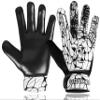 Soccer Goalie Gloves, Football Goalkeeper Gloves for Kids Boys Youth Children Double Wrist Along 4mm Super Grip Palm (Black/White, Size 4 Suitable for 6-9 Years) view 1