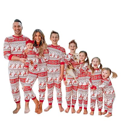 Neufigr Family Christmas Pajamas Matching Sets, Christmas PJs Long Sleeves Sleepwaear Holiday Family Loungewear Sets(E962015)