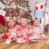 Neufigr Family Christmas Pajamas Matching Sets, Christmas PJs Long Sleeves Sleepwaear Holiday Family Loungewear Sets(E962015) view 3