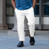 COOFANDY Men's White Pants Casual Flat-Front Expandable Waist Chino Slack Trousers Classic-Fit Fashion Pants view 4